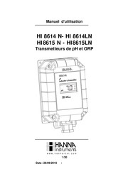 Hanna Instruments HI 8615LN Manuel D'utilisation