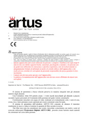 Artus E01 Notice D'utilisation Et Entretien