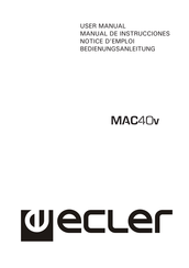 Ecler MAC40v Notice D'emploi