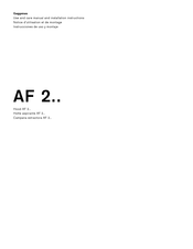 Gaggenau AF 2 Série Notice D'utilisation Et De Montage