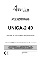 Bellfires UNICA-2 40 Manuel D'installation, Emploi Et Entretien