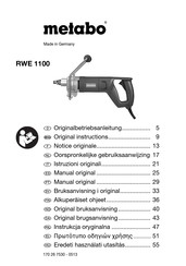 Metabo RWE 1100 Notice Originale