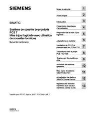 Siemens SIMATIC PCS 7 Manuel De Maintenance