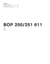 Gaggenau BOP 251 611 Notice De Montage