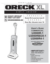 Oreck XL U2000RBOX-1 Guide D'utilisation