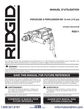 RIDGID R5011 Manuel D'utilisation