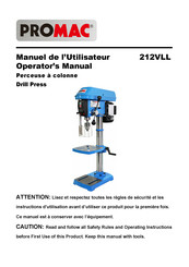 Promac 212VLL Manuel De L'utilisateur