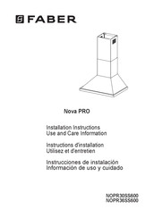 Faber Nova PRO Instructions D'installation