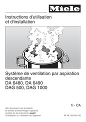 Miele DA 6480 Instructions D'utilisation Et D'installation
