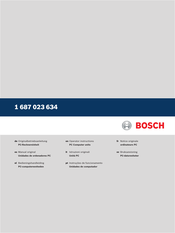 Bosch 1 687 023 634 Notice Originale