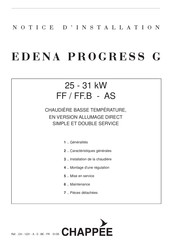 Chappee Edena Progress G Notice D'installation