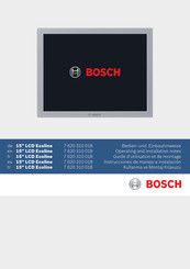 Bosch 7 620 310 018 Guide D'utilisation Et De Montage