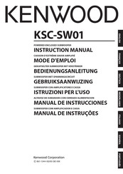Kenwood KSC-SW01 Mode D'emploi