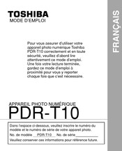 Toshiba PDR-T10 Mode D'emploi