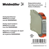 Weidmüller 8581160000 Notice D'utilisation