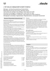 steute RF HB SW917-4CH Instructions De Montage Et De Câblage