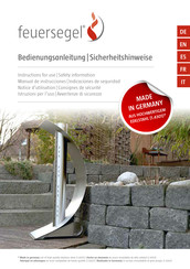 Helmut Ebert Design Feuersegel 2.0 Notice D'utilisation