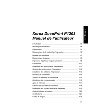Xerox DocuPrint P1202 Manuel De L'utilisateur