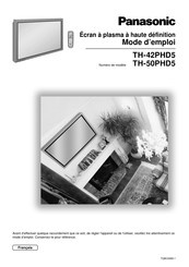 Panasonic TH-50PHD5 Mode D'emploi