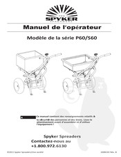 Spyker Spreaders P60 Série Manuel De L'opérateur