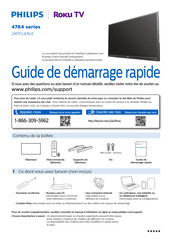Philips Roku TV 24PFL4764 Guide De Démarrage Rapide