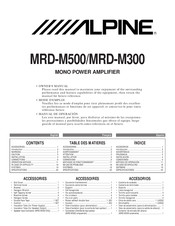 Alpine MRD-M300 Mode D'emploi