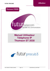 FUTUR Thomson ST 2030 Manuel Utilisateur