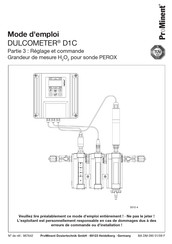 Prominent DULCOMETER D1C Mode D'emploi