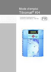 Gebruder Heyl Analysentechnik Titromat KH Mode D'emploi