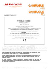 Num'axes CANIFUGUE PRO Guide D'utilisation