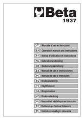 Beta 1937 Notice D'utilisation Et Instructions