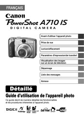 Canon PowerShot A710 IS Guide D'utilisation