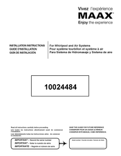 MAAX 10024484 Guide D'installation