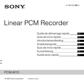 Sony PCM-M10 Guide De Démarrage Rapide