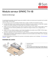 Sun Oracle SPARC T4-1B Guide De Démarrage