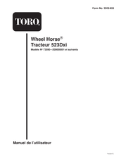Toro Wheel Horse 523Dxi Manuel De L'utilisateur