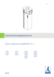 Beko CLEARPOINT 3eco M010 Instructions De Montage Et De Service