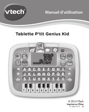VTech Tablette P'tit Genius Kid Manuel D'utilisation