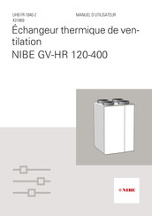 Nibe GV-HR 400 Manuel D'utilisateur