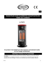 Argo LOXO Instructions D'utilisation