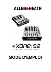 ALLEN & HEATH XONE:92 Mode D'emploi