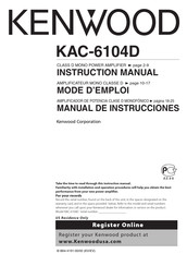 Kenwood KAC-6104D Mode D'emploi