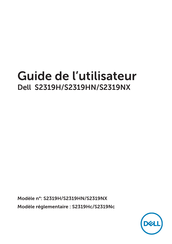 Dell S2319NX Guide De L'utilisateur