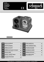 Scheppach DBS800 Traduction De La Notice Originale