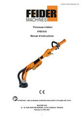 FEIDER Machines 20210441129 Manuel D'instructions