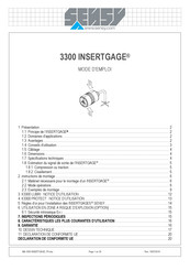 Sensy 3300 INSERTGAGE Mode D'emploi