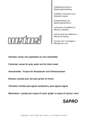 Vetus SAPRO24 Instructions D'installation Et D'utilisation