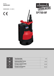 Scheppach Special Edition SP750-BF Mode D'emploi D'origine