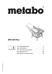 Metabo BKH 450 Plus Instructions D'utilisation