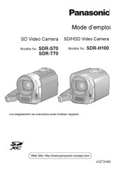 Panasonic SDR-T70 Mode D'emploi